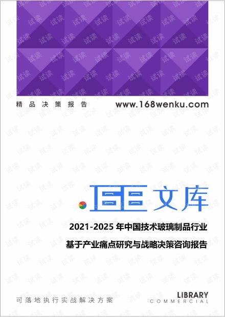 2021-2025年中國(guó)技術(shù)玻璃制品行業(yè)基于產(chǎn)業(yè)痛點(diǎn)研究與戰(zhàn)略決策咨詢報(bào)告